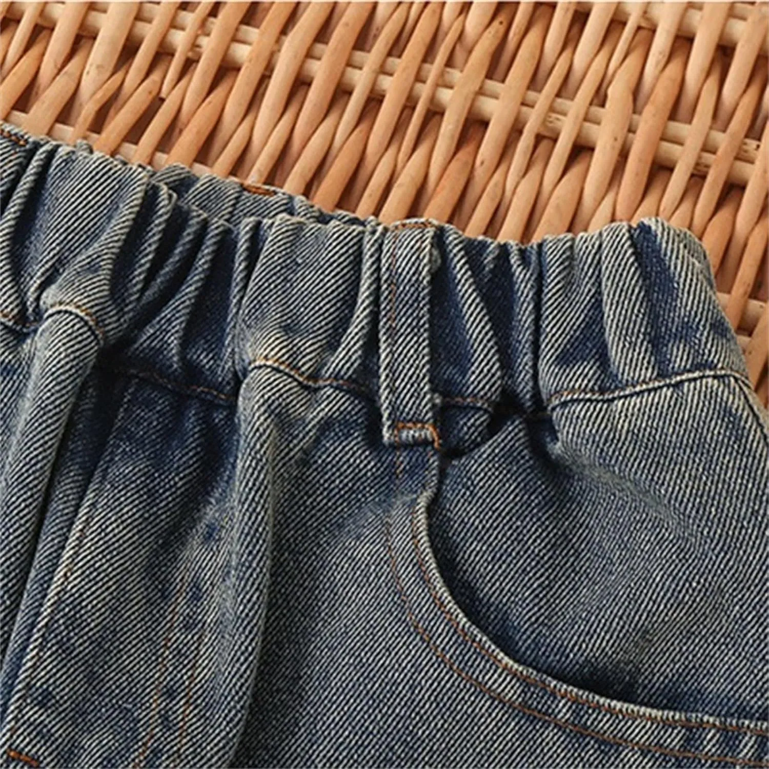 Girls Wide Leg Distress Jeans Teens Star Pattern Distressed Denim Pants Y2K High Waisted Straight Baggy Loose Fit Pants