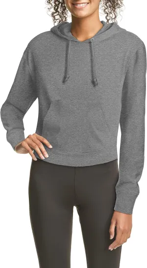 Hanes Women's Originals Pullover Cropped Hoodie, French Terry Hooded Sweatshirt