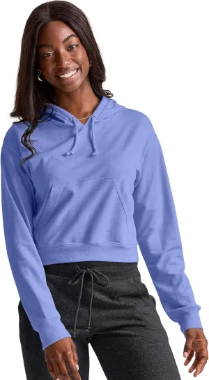 Hanes Women's Originals Pullover Cropped Hoodie, French Terry Hooded Sweatshirt
