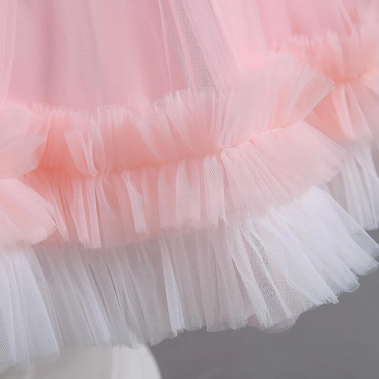 IBTOM CASTLE Toddler Flower Girls Tulle Dress Sleeveless Princess Tutu Dress Birthday Party Wedding Pageant Gown