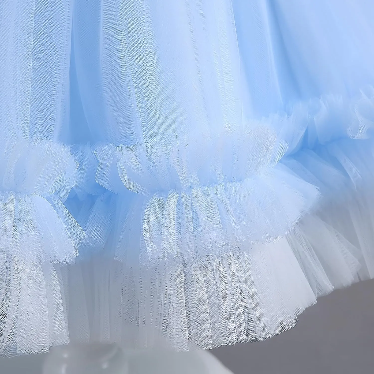 IBTOM CASTLE Toddler Flower Girls Tulle Dress Sleeveless Princess Tutu Dress Birthday Party Wedding Pageant Gown