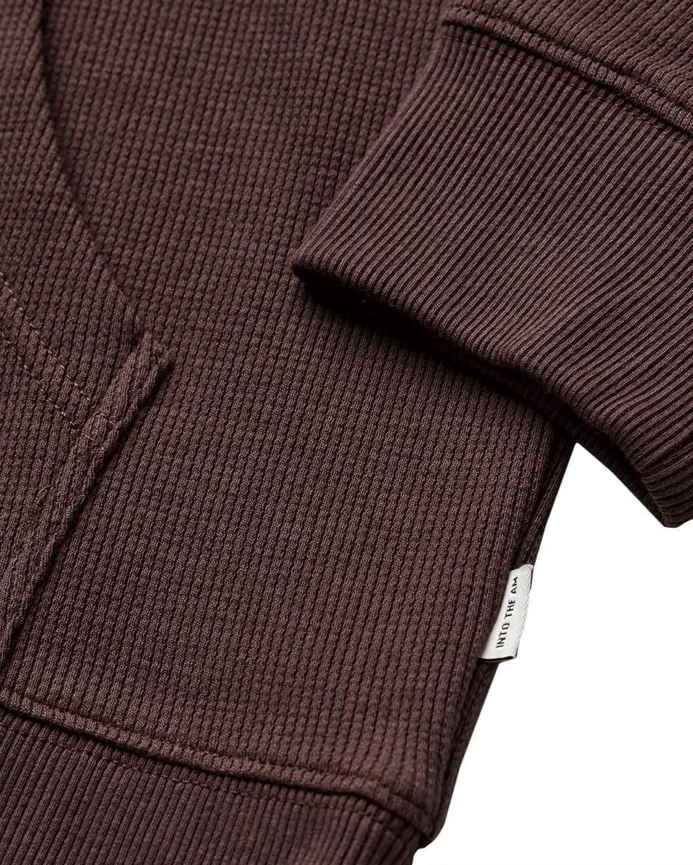 INTO THE AM Waffle Knit Pullover Hoodie for Men S-4XL Slim Fit Fall Knitted Waffleknit Textured Thermal Hooded Sweater