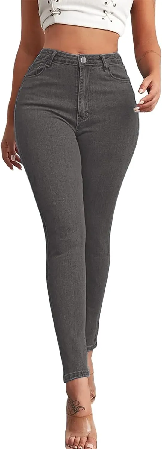 Jeans for Women Leggings Women High Waist Women Pants Slim Button High Sexy Pencil