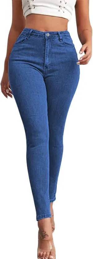 Jeans for Women Leggings Women High Waist Women Pants Slim Button High Sexy Pencil