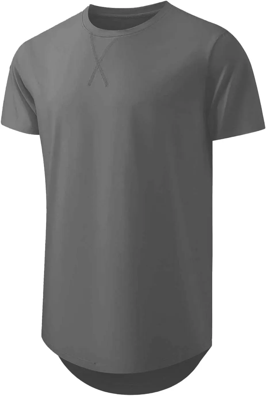 JMIERR Mens 3 Pack Cotton Hipster Hip Hop Longline Crewneck T-Shirt