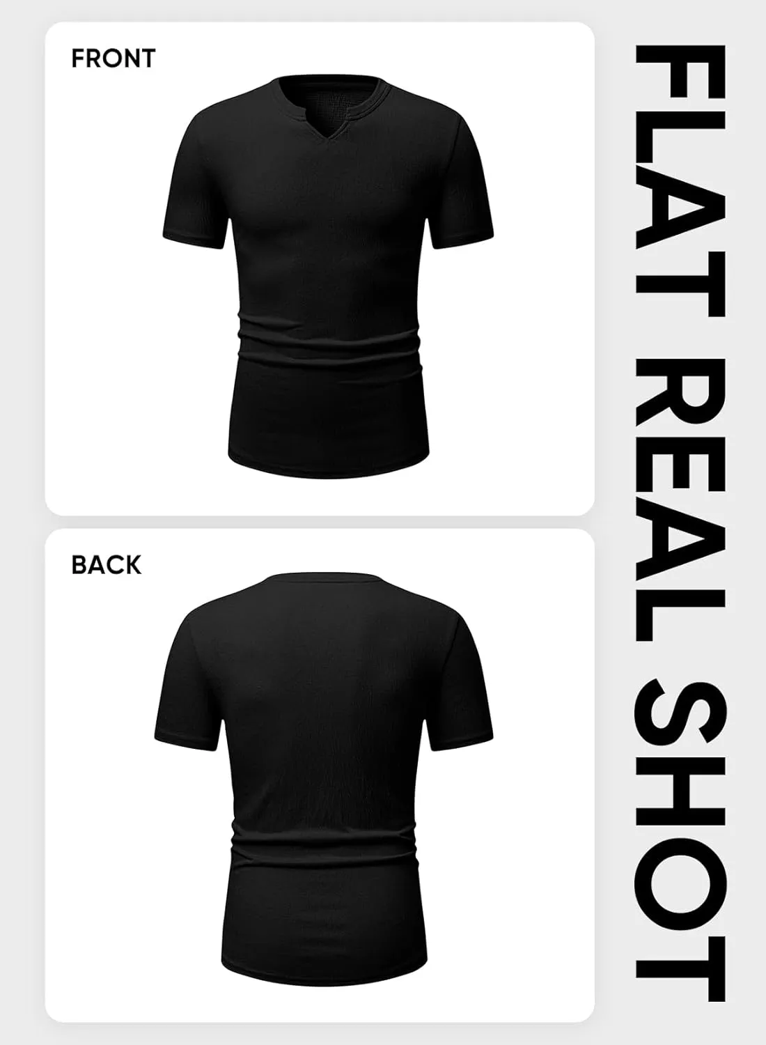 JMIERR Mens Muscle Slim T Shirt Texture V Neck Longline Henley Gym Workout Athletic Tee Shirts