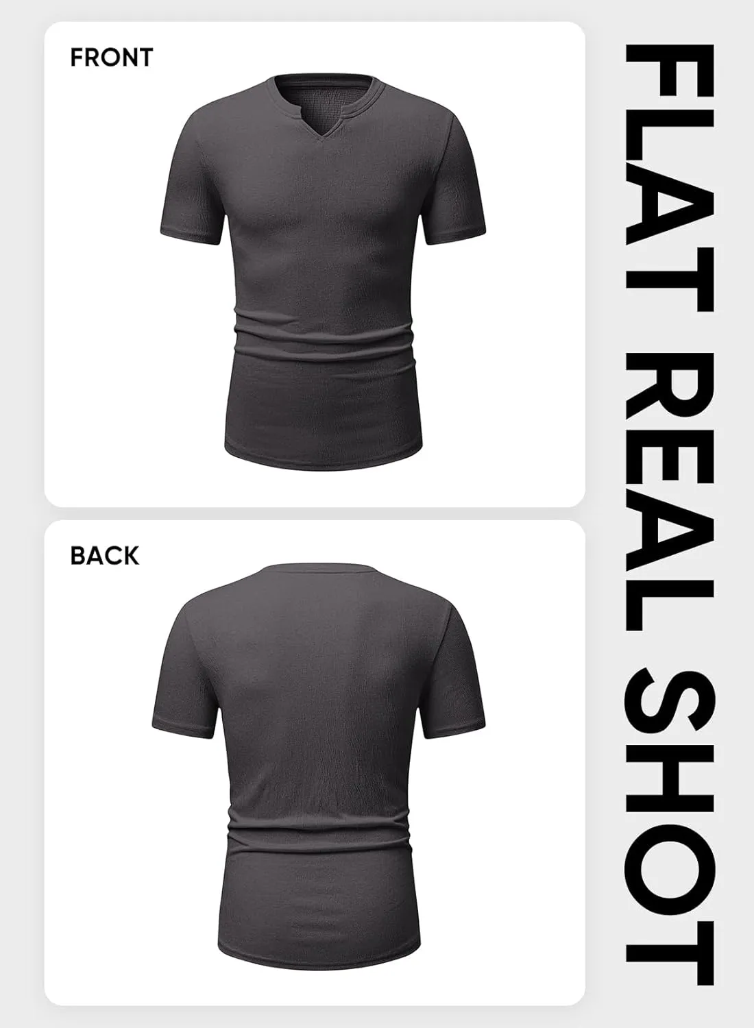 JMIERR Mens Muscle Slim T Shirt Texture V Neck Longline Henley Gym Workout Athletic Tee Shirts