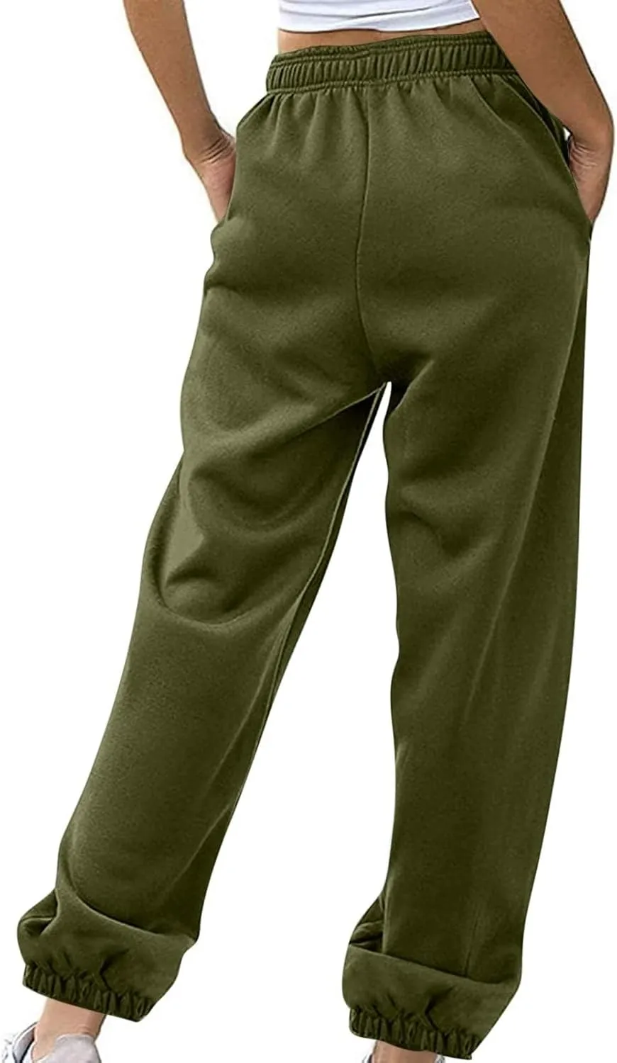 Jogger Sweatpants Women Fleece Lined Athletic High Waisted Joggers with Pockets Baggy Gym Running Workout Pants