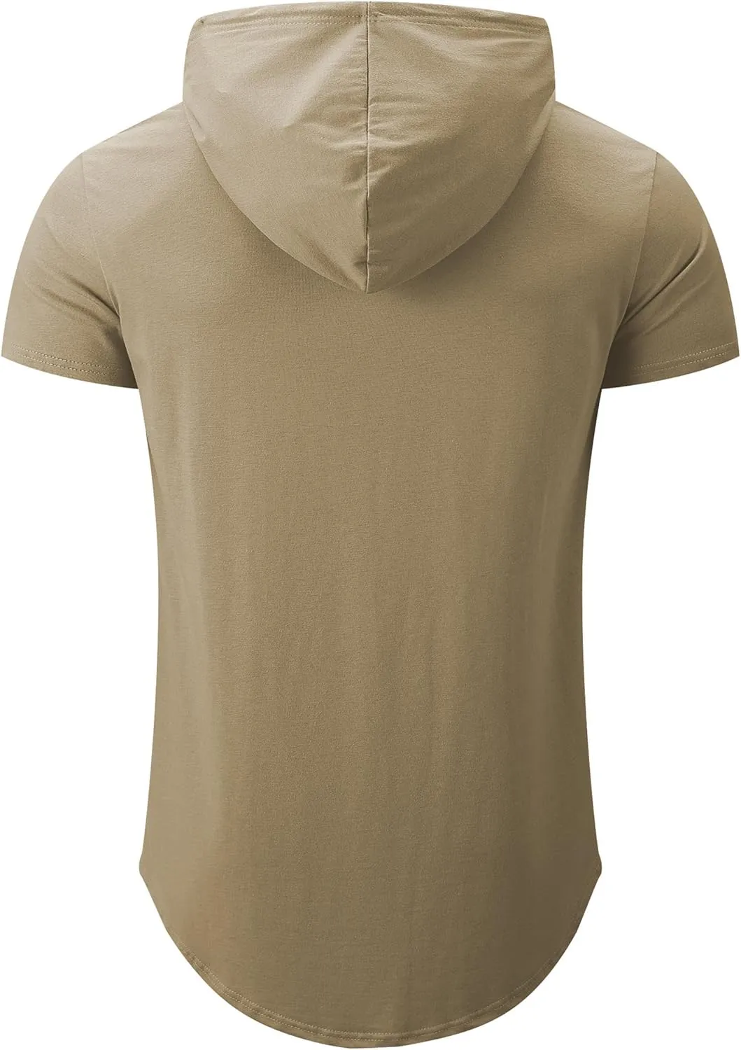 KLIEGOU Mens 100 Cotton Hipster Hip Hop Longline Hoodie T-Shirt Pre - Shrunk S-XXXL