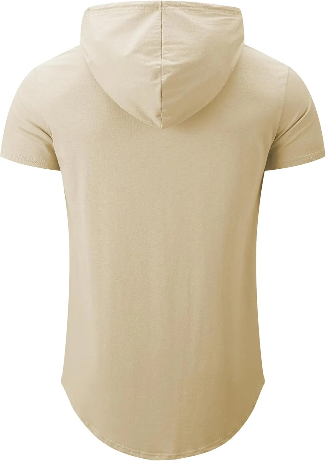 KLIEGOU Mens 100 Cotton Hipster Hip Hop Longline Hoodie T-Shirt Pre - Shrunk S-XXXL