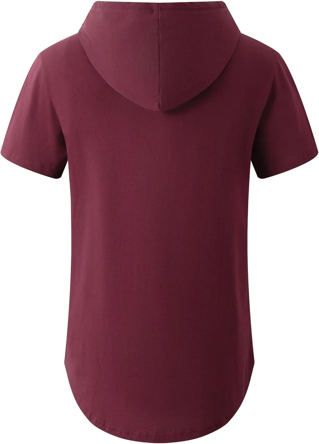 KLIEGOU Mens 100 Cotton Hipster Hip Hop Longline Hoodie T-Shirt Pre - Shrunk S-XXXL