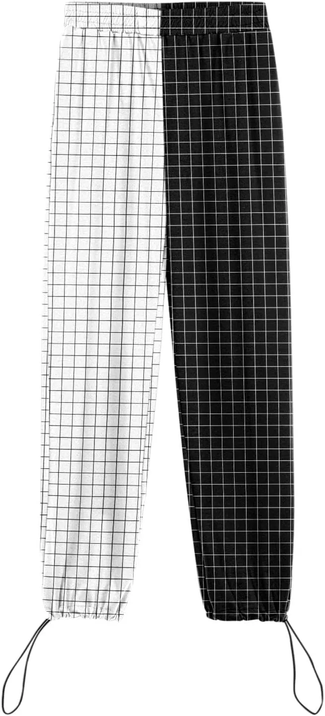LCMTWX Sweatpants Women Baggy Waist Print High Sweatpants Pockets Athletic Trousers Women's Pants Pants Woman's Joggers