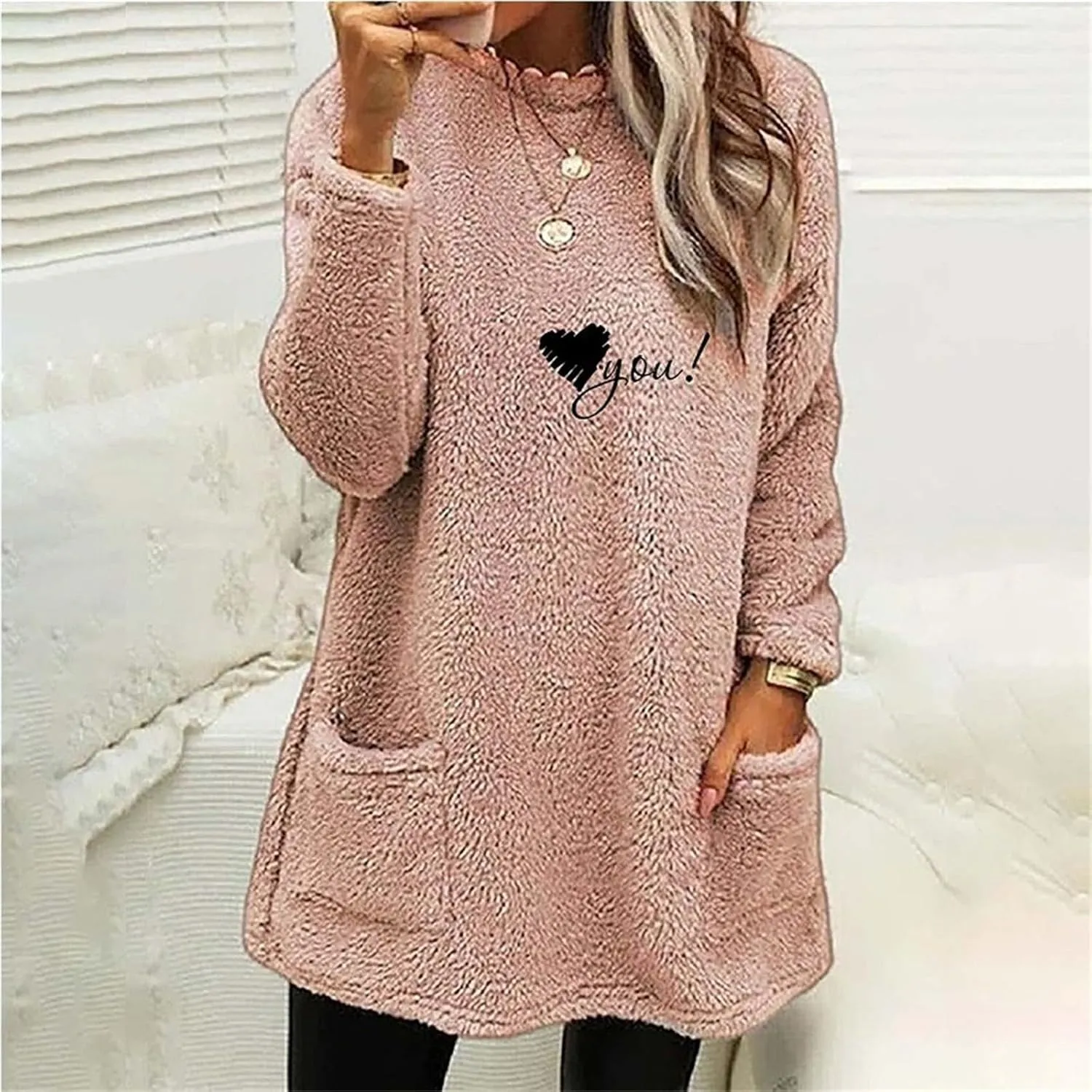 LCMTWX Womens 2023 Winter Fuzzy Fleece Jacket Fleece Thickening Plus Size Coat Jacket Solid Oversized Fuzzy Fleece Fluffy