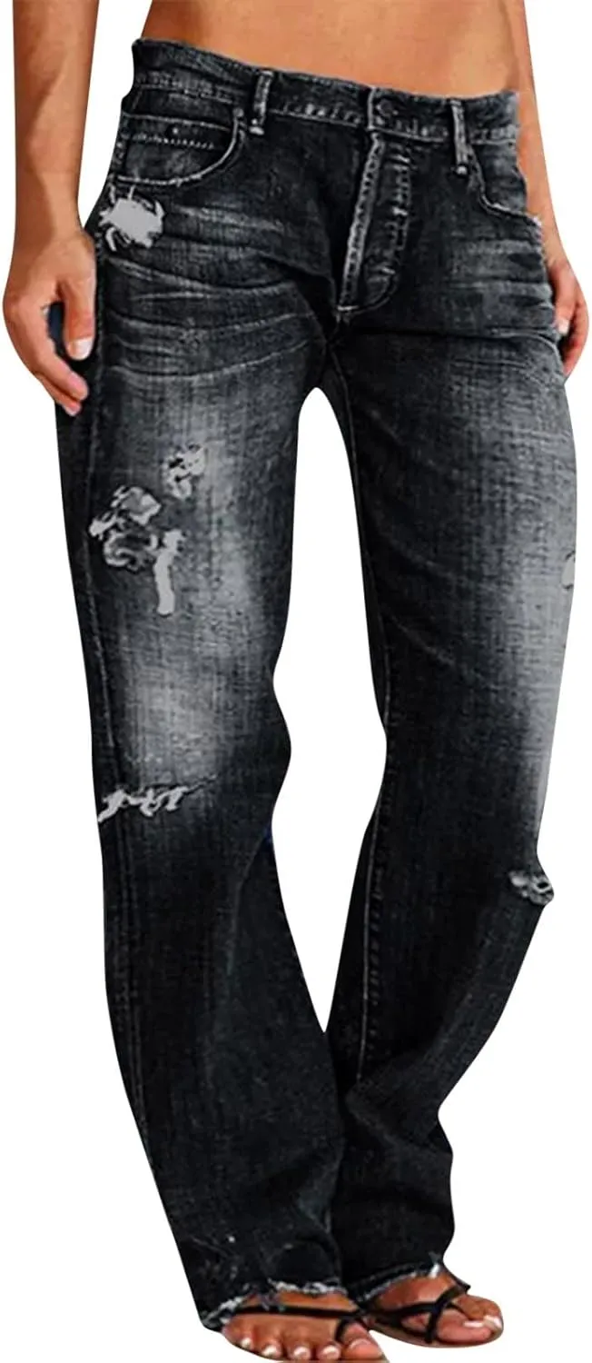 LCMTWX Women's Skinny Jean Poket Waisted Pants Trousers Up Womens Casual Women's Jeans Jeans for Women Clothes for Women