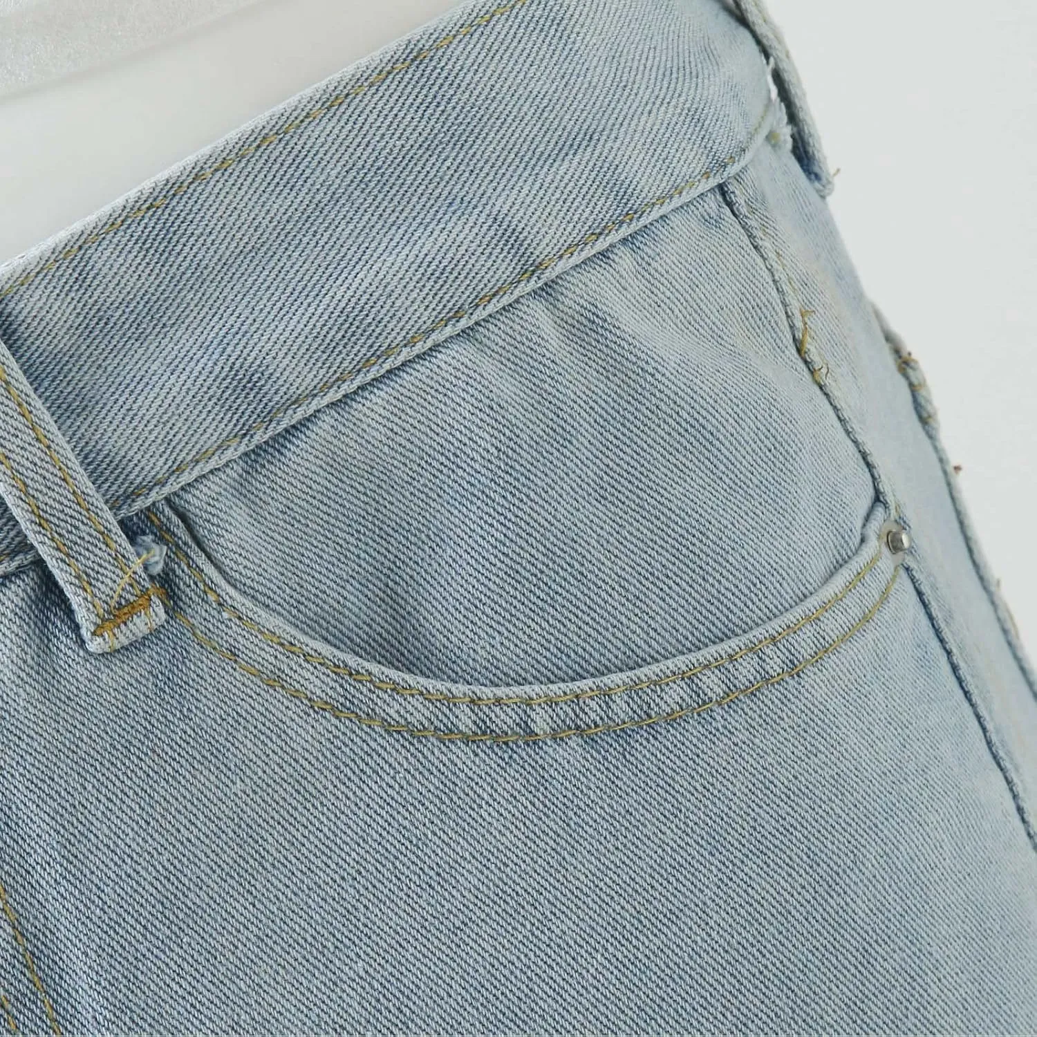 Leg Men's Pants Plus-Size Street Pants with Pocket Fashion Jeans Nine Points Pants Comfort Flex Waist Jean Men