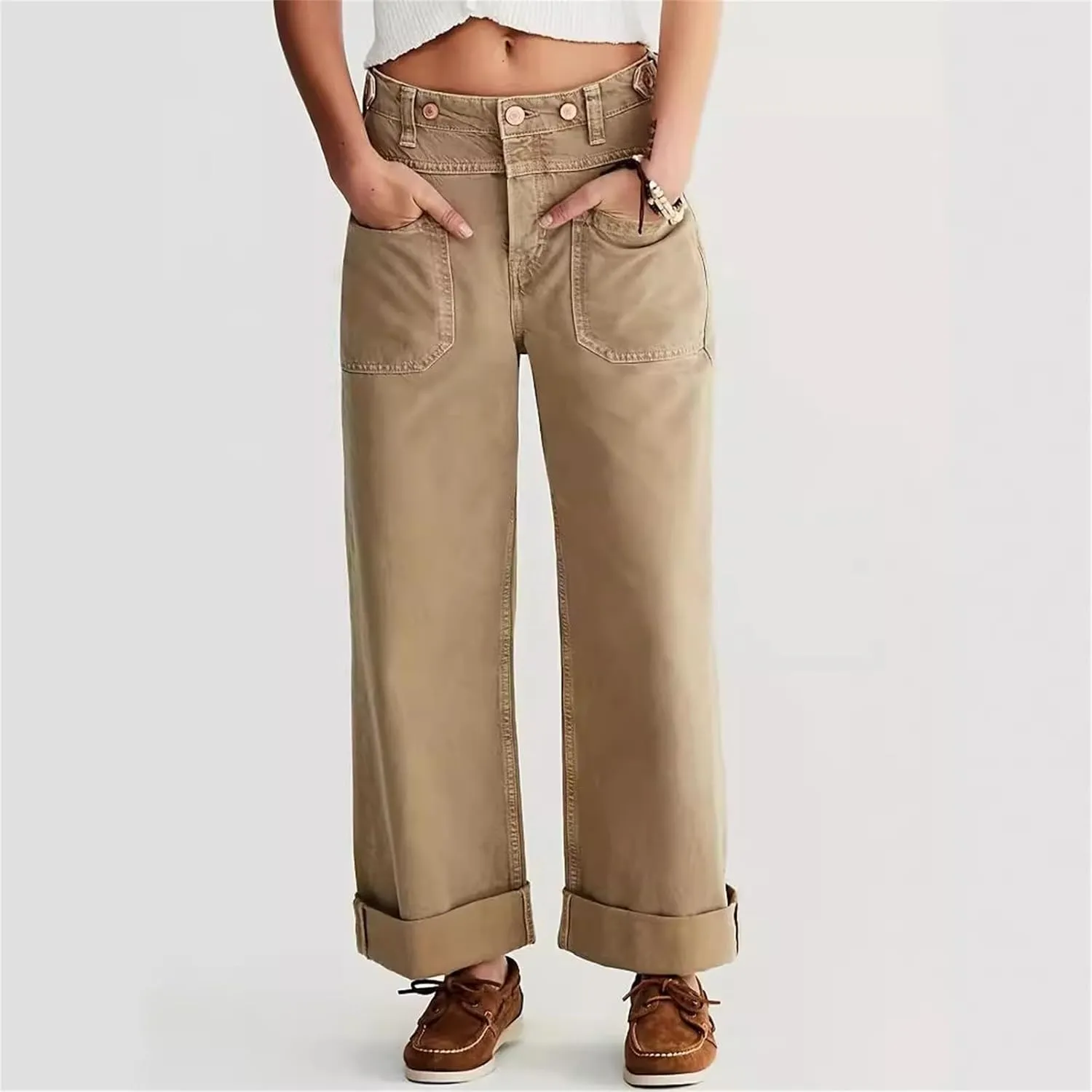 Light Miramar Sweatpants for Women Low Rise Baggy Jeans Loose Fit Boyfriend Straight Wide Leg Stretch Pants
