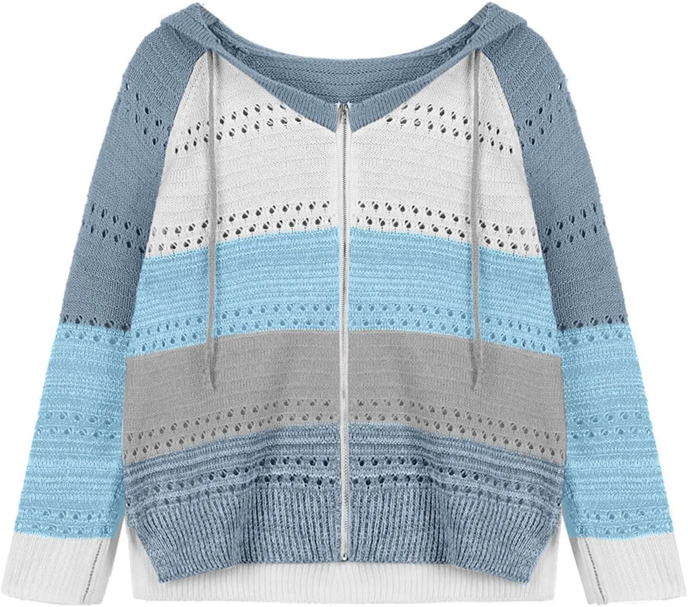 Lightweight Casual Hoodie Threaded Sweater Ladies Zipper Top 2024 Fall Outfits Fashion Clothes Y2K Hoodies Women's