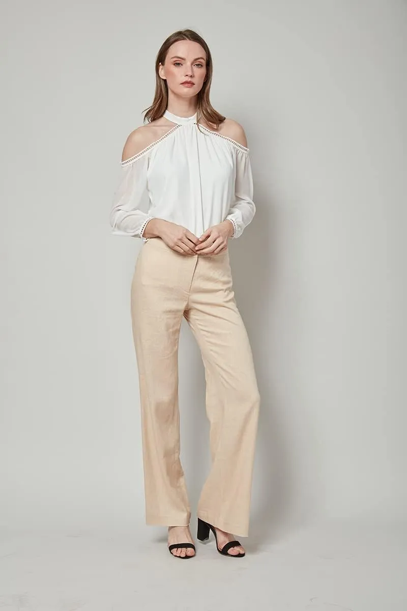 Linen Cotton Side Slit Pant
