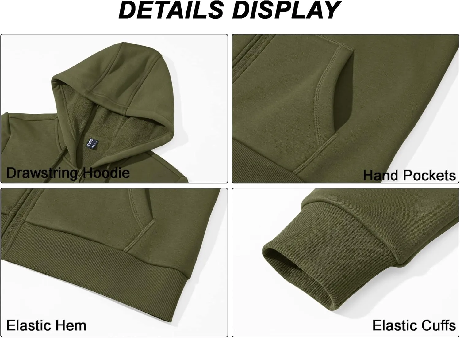 MAGCOMSEN Women's Fleece Lined Zip Up Hoodies Casual Hooded Jacket Workout Full Zip Sweatshirts Pocket Coats