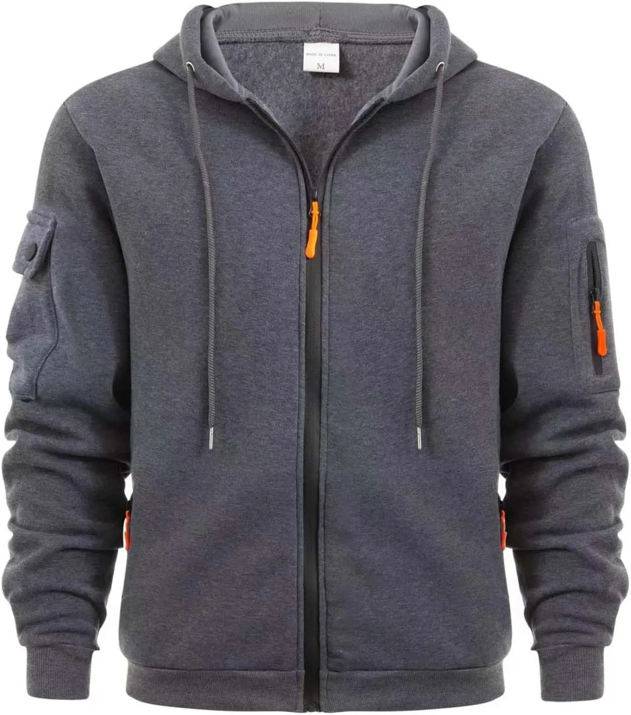 Men Hoodies Lightweight Gym Jackets with Pockets Full Zip Long Sleeve Sweatshirt Sports Hooded Pullover Outerwear