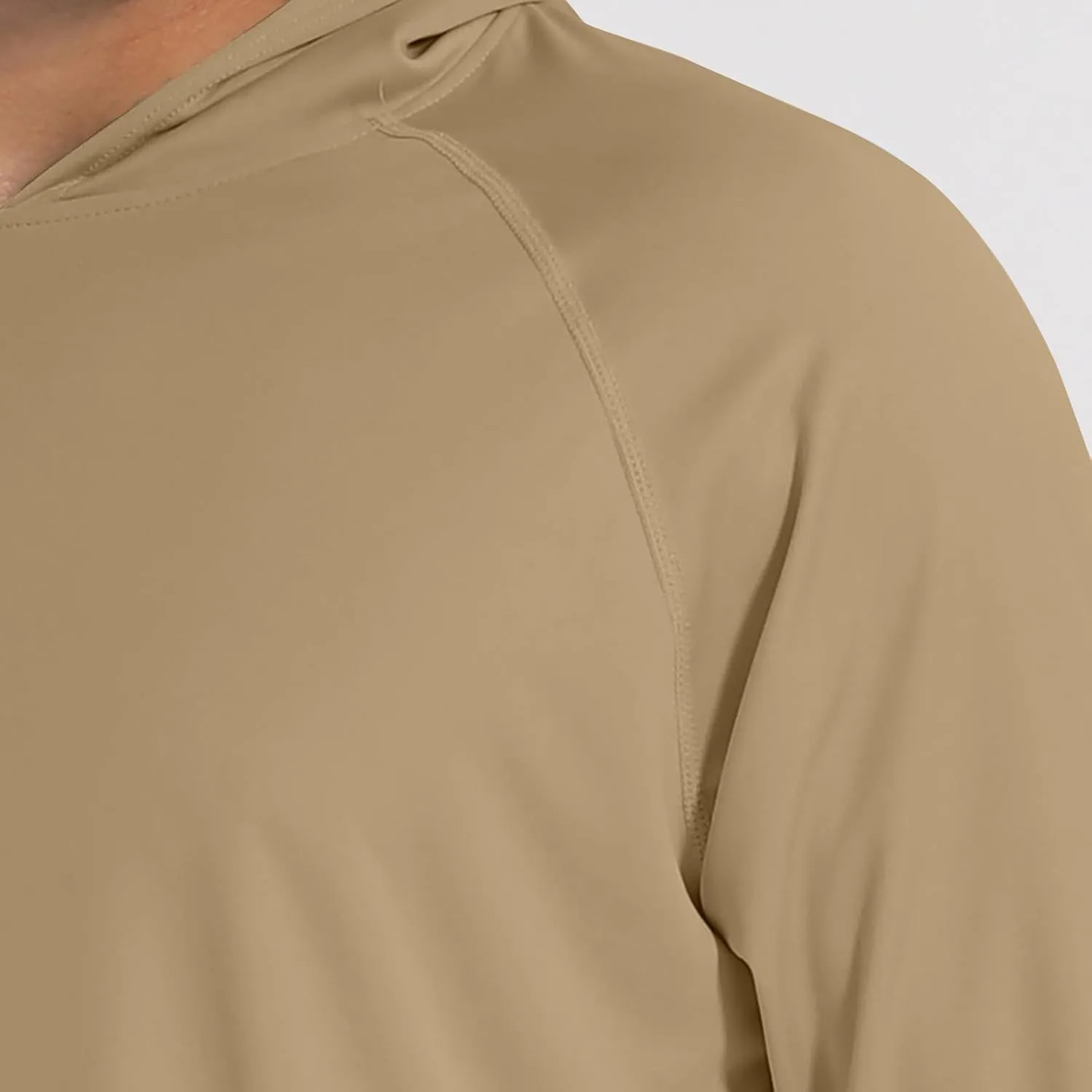 Men UPF 50  Sun Protection Hoodie Shirt Long Sleeve UV SPF Quick Dry Hood T-Shirt Rash Guard Athletic Fishing Outdoor