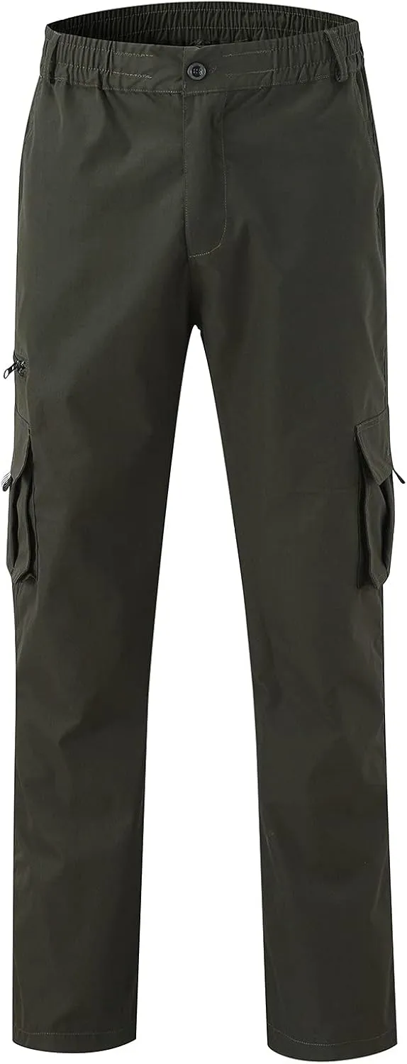Men's Camo Cargo Pants and Warm Men's Solid Color Work Clothes Pockets and Sanitary Loose Straight Sweatpants for