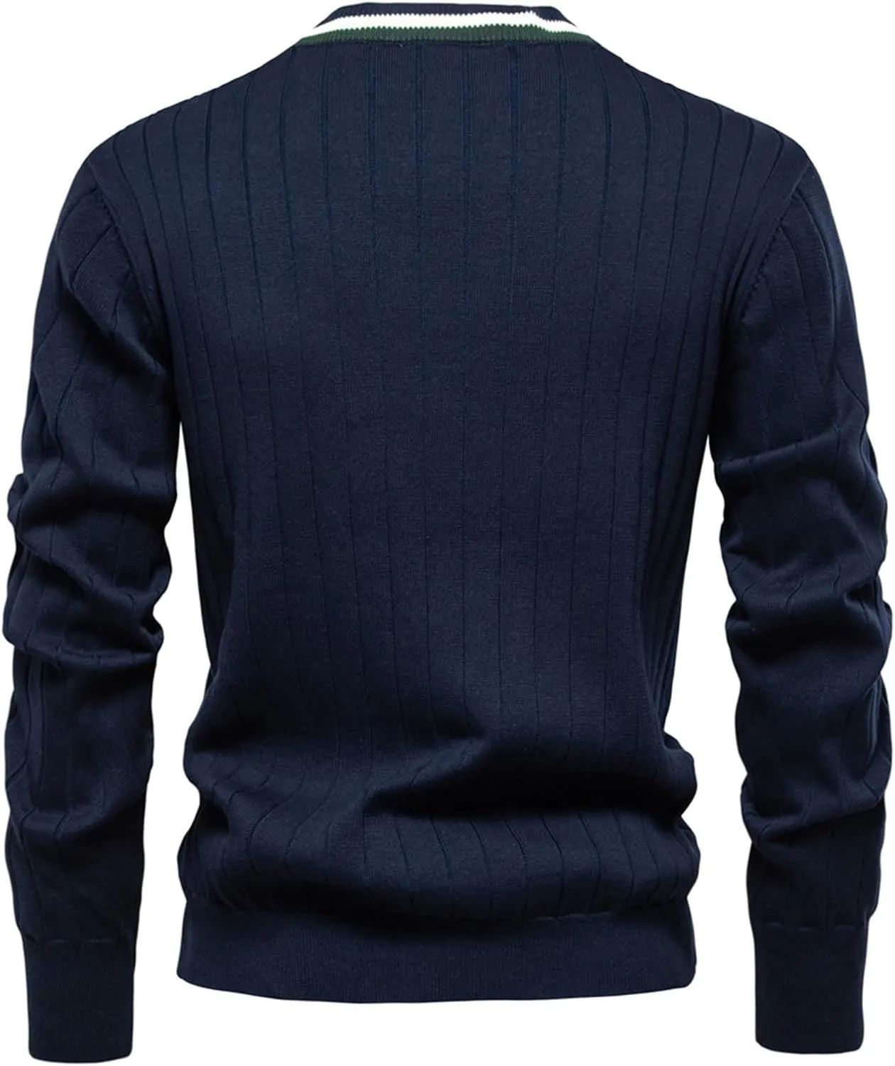 Mens Cardigan Sweaters Button Down Warm V Neck Lightweight Contrast Long Sleeve Sweater Knit Pullover Overcoat