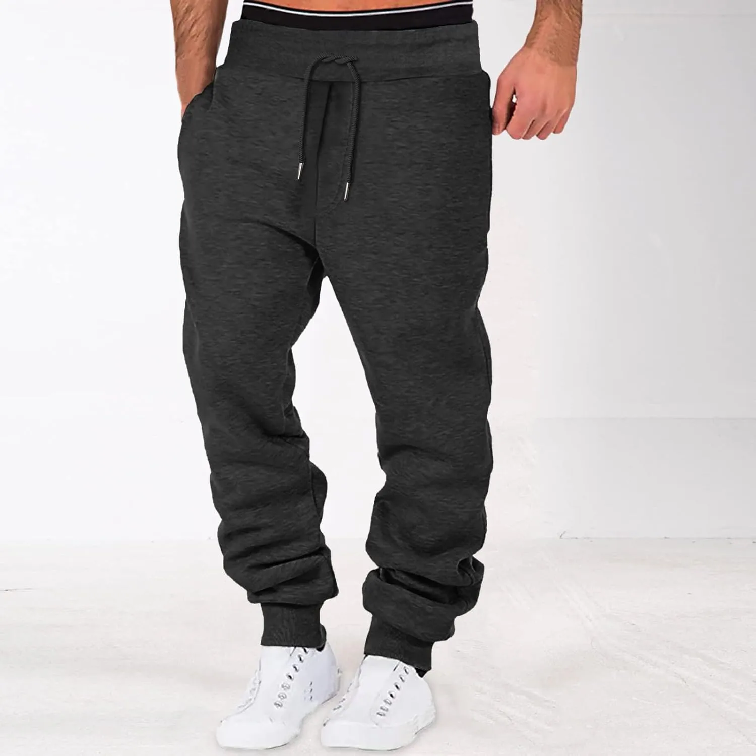 Mens Cargo Sweatpants Cool Thin Loose Cool Jogging Pants with Water Absorption Quick Active Athletic Workout