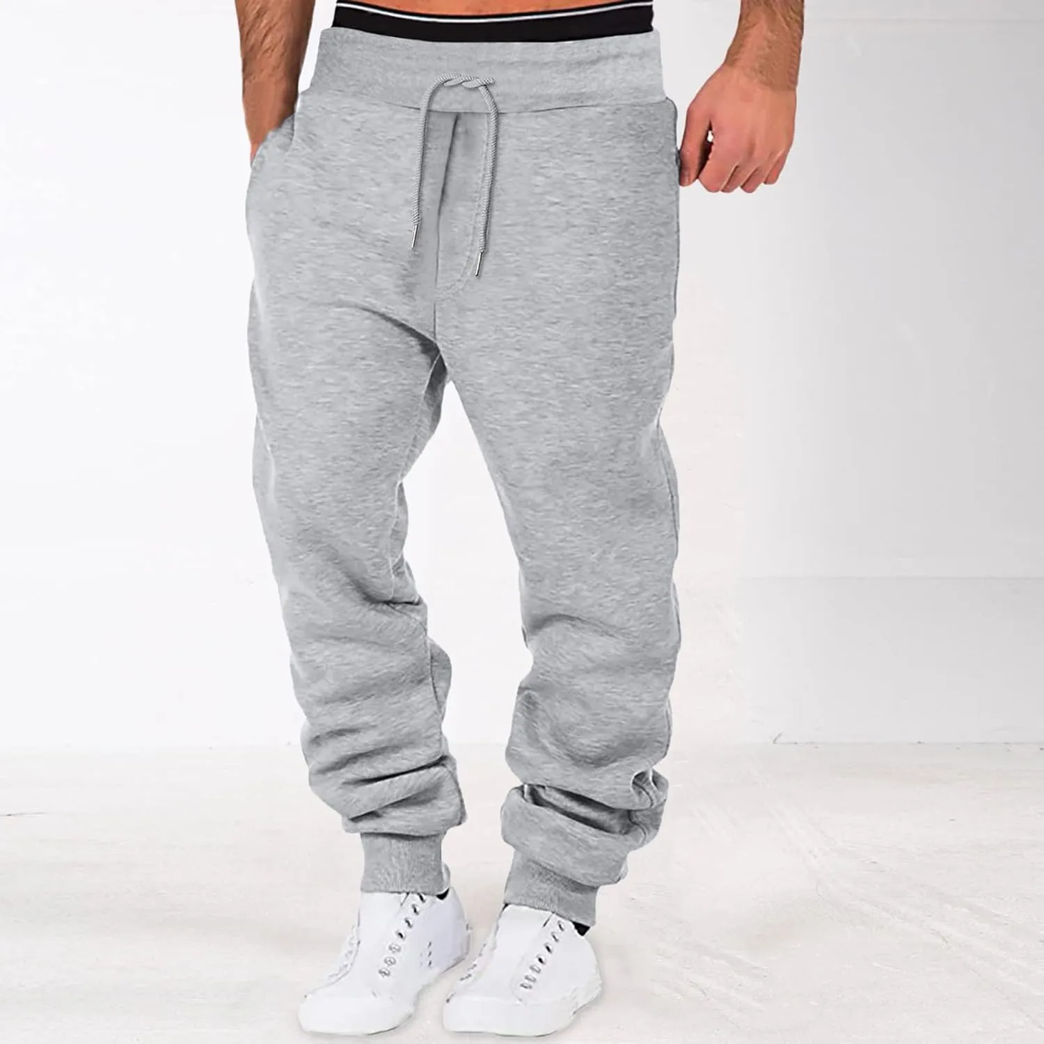 Mens Cargo Sweatpants Cool Thin Loose Cool Jogging Pants with Water Absorption Quick Active Athletic Workout