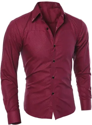 Mens Casual Button Down Western Plaid Snap Work Shirts Poplin Slim Fit Long Sleeves Cowboy Checkered Shirts