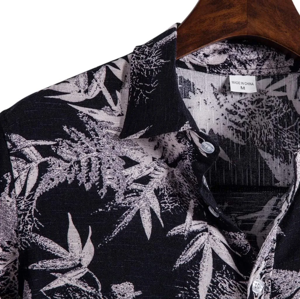 Men's Casual Color Striped Button Down Shirt Lightweight Short Sleeve Henley Dress Shirt Regular Fit Summer Beach Top