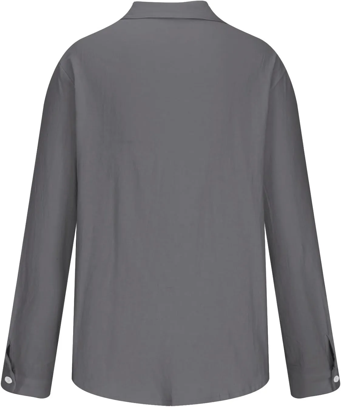 Mens Casual Long Sleeve Cotton Linen Shirts Summer Yoga Tops Regular Fit Plain Holiday Beach Party Button Down Shirts