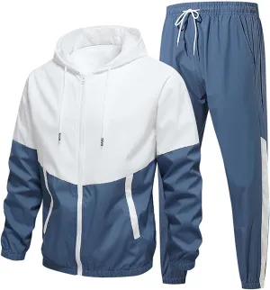 Men's Casual Tracksuit Athletic Sweatsuits Sweatshirt Hoodie Corset Sweatpants Jogging Sweatsuit Workout Athletic