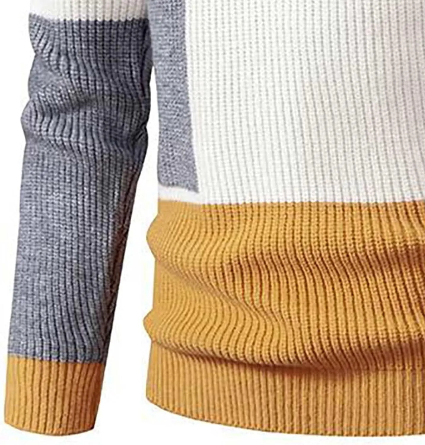 Mens Casual Turtleneck Sweaters Plus Size Trendy Colorblock Knitted Pullover Jumpers Fall Winter Warm Knitwear Tops