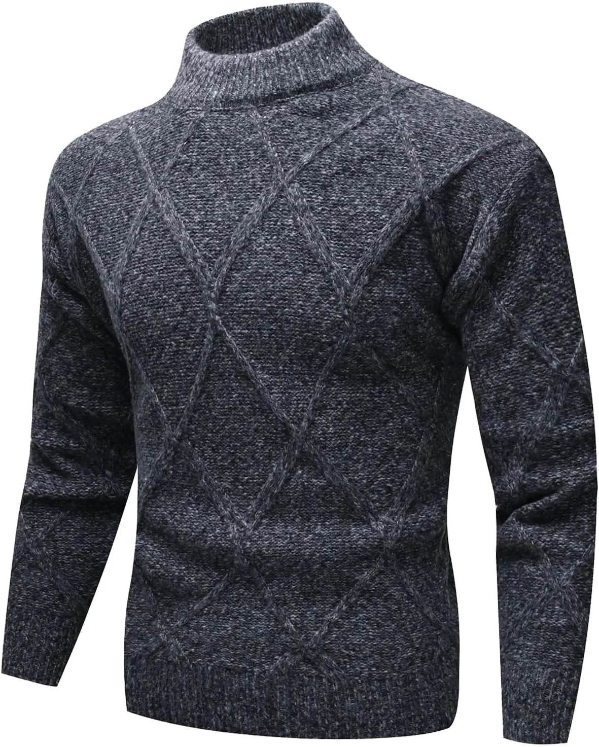 Mens Crew Neck Sweaters Long Sleeve Autumn and Winter Fashion Casual Pullover Pattern Long Mans Sweaters
