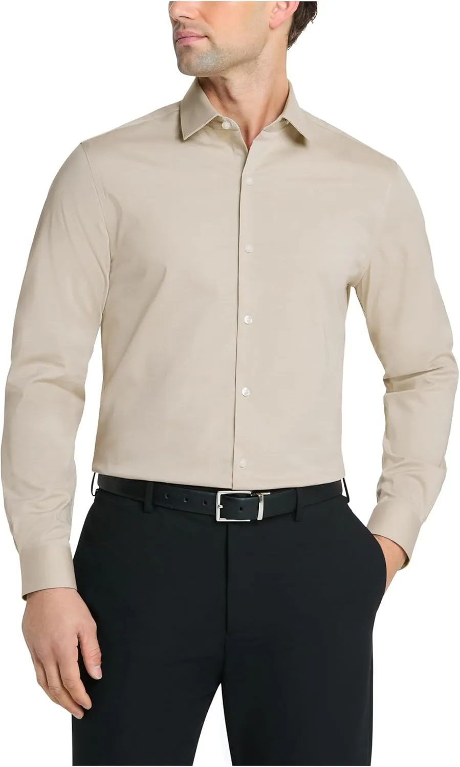 Men's Dress Shirt Slim Fit Comfort Performance Stretch