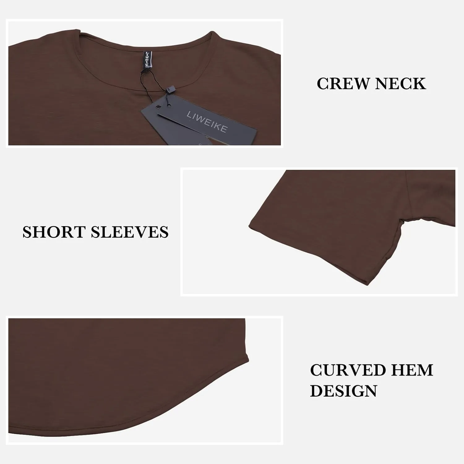 Mens Hipster Hip Hop Longline Crewneck T-Shirt
