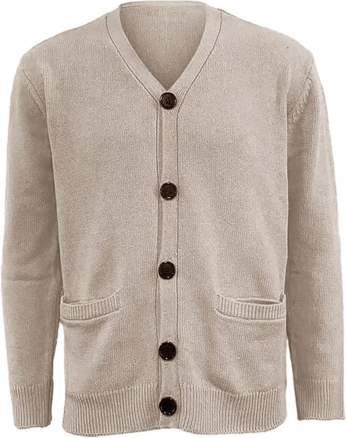 Men's Lightweight Open Front Jacket Coats Wool Blend V Neck Button Down Cardigan 2024 Fall Trendy Outfits Sweaters
