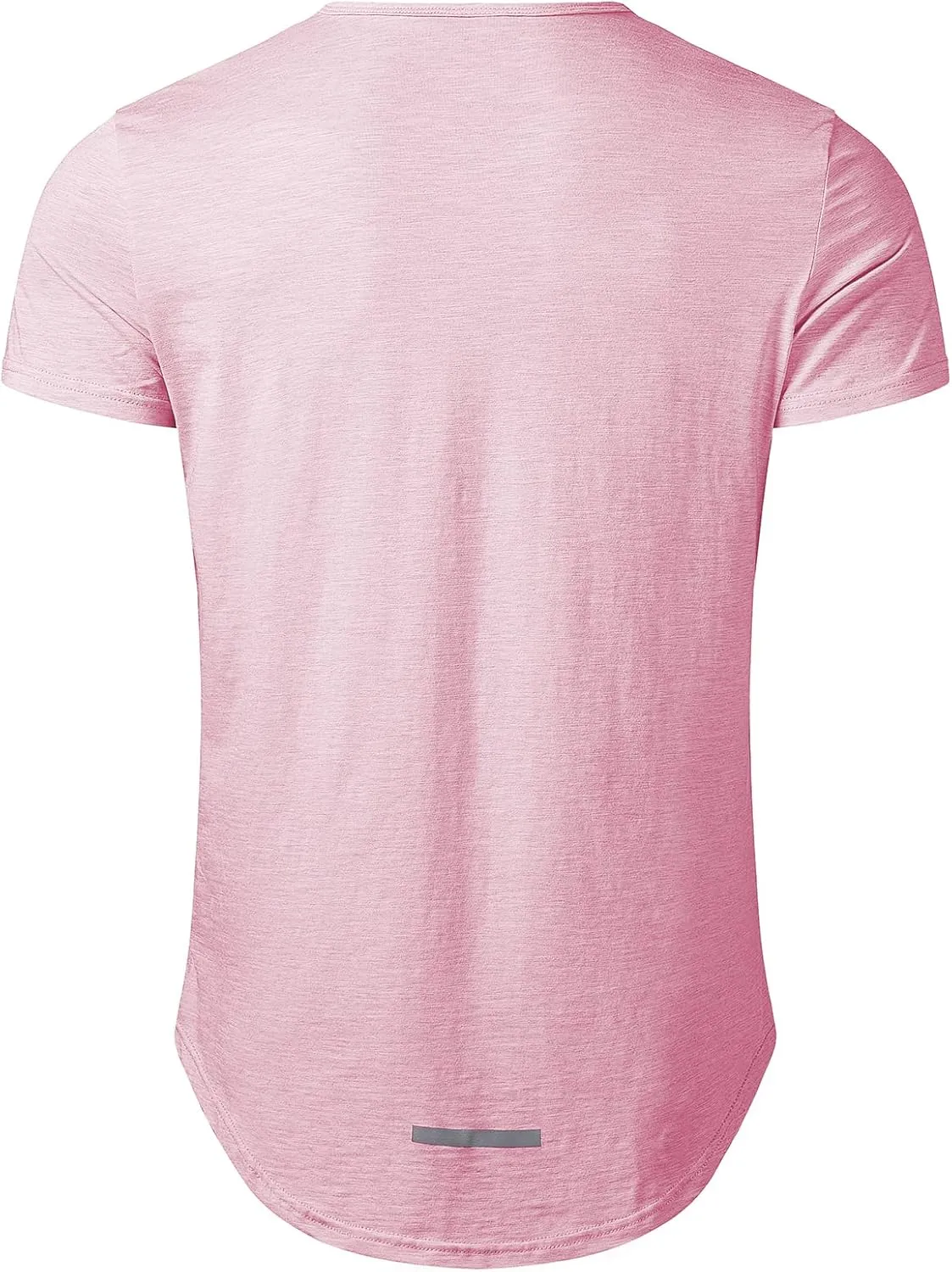 Mens Longline Gym Muscle Bodybuilding Tshirts Hipster Reflective Line Scallop Crewneck Tees Shirts Tops