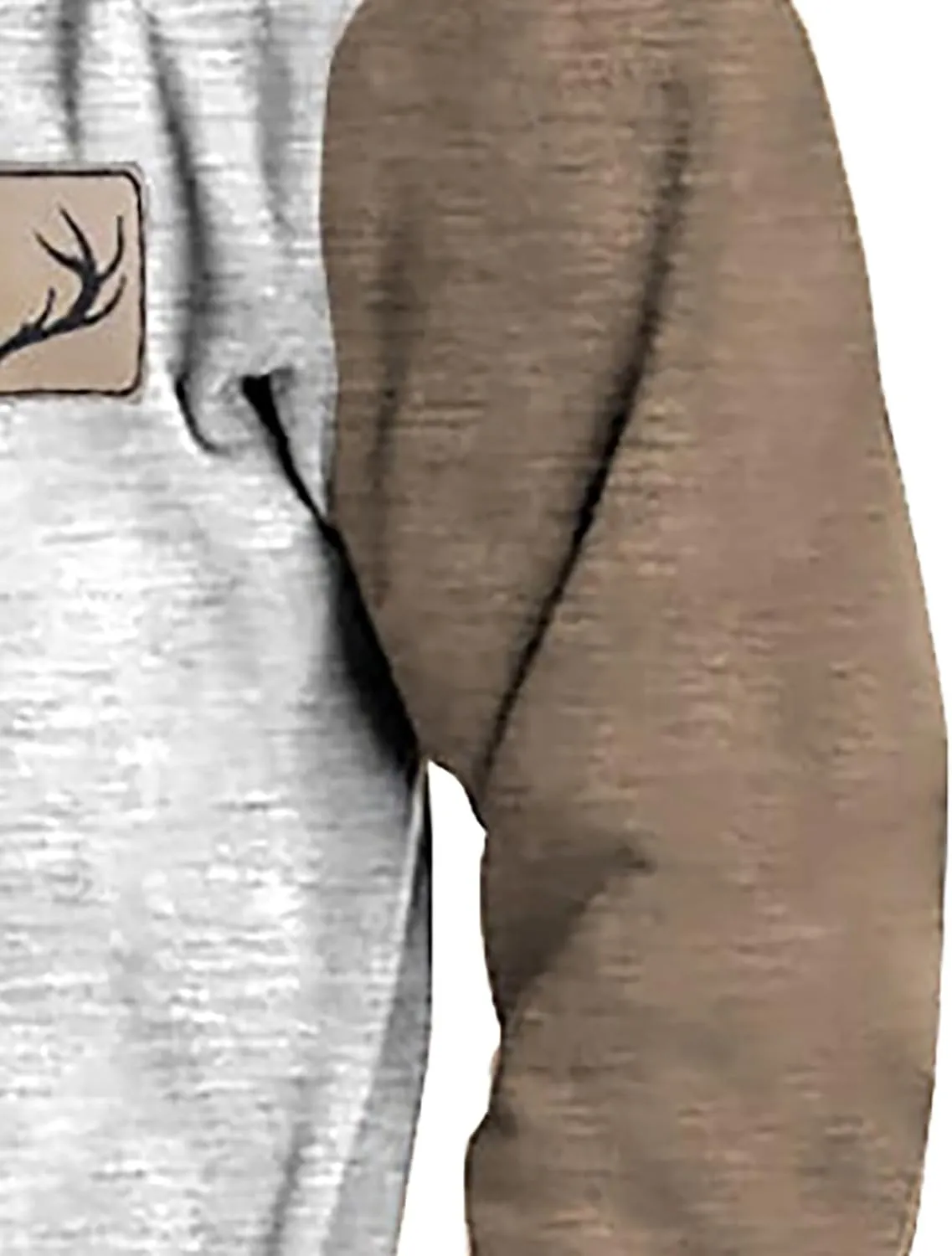 Mens Print Sweatshirts Elbow Patches Quarter Button Stand Collar Pullover Long Sleeve Casual Fall No Hood Sweaters