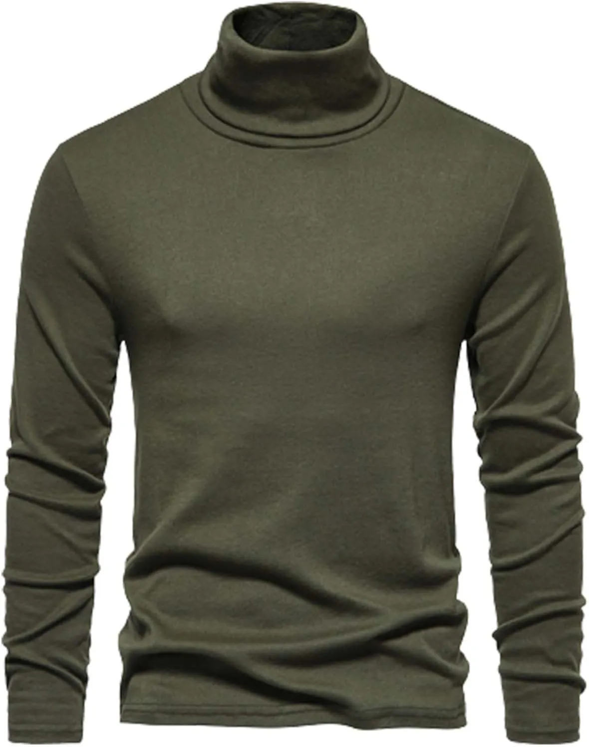 Mens Slim Fit Basic Turtleneck Shirts Long Sleeve Fall Winter Thermal Undershirt Casual Knitted Pullover Sweaters