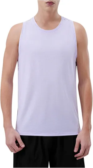 Mens Summer Tank Top Casual Loose Fit Comfy Lightweight Breathable Quick Dry Tees Sleeveless Crewneck Sport Tops