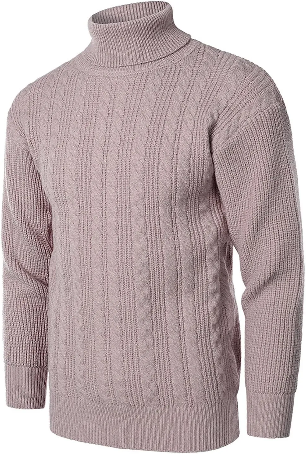 Mens Sweater Men's Solid Turtleneck Sweaters Long Sleeve Slim Fit Ribbed Knit Wool Thermal Pullover Sweatshirts