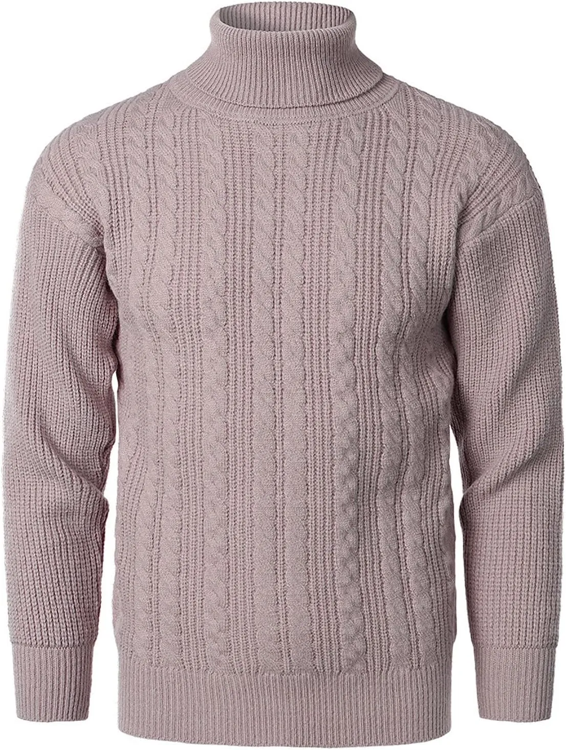 Mens Sweater Men's Solid Turtleneck Sweaters Long Sleeve Slim Fit Ribbed Knit Wool Thermal Pullover Sweatshirts