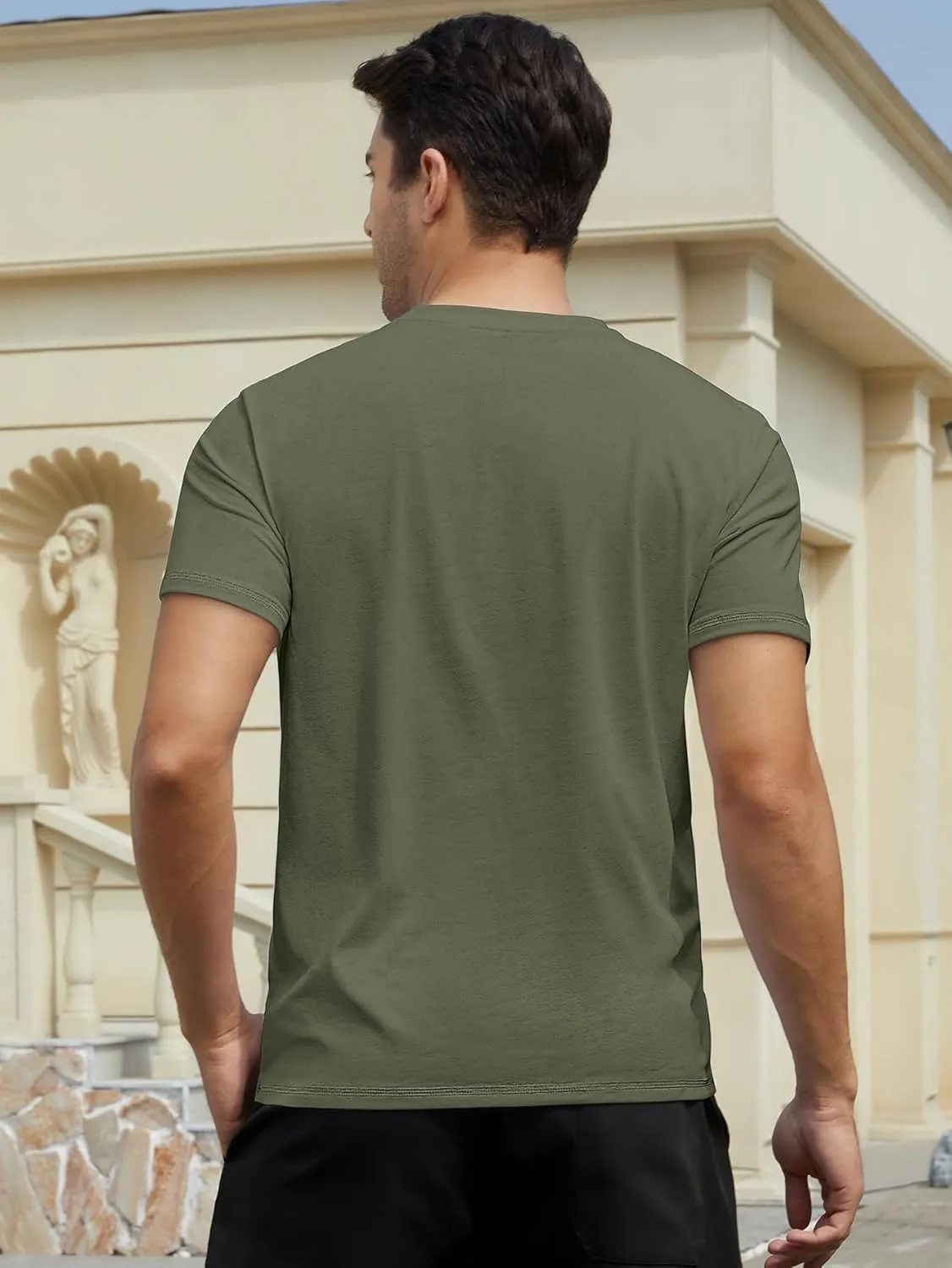 MensT Shirts Casual Crewneck Short Sleeve Cotton Tee Shirts Hipster Hip Hop Longline T-Shirt