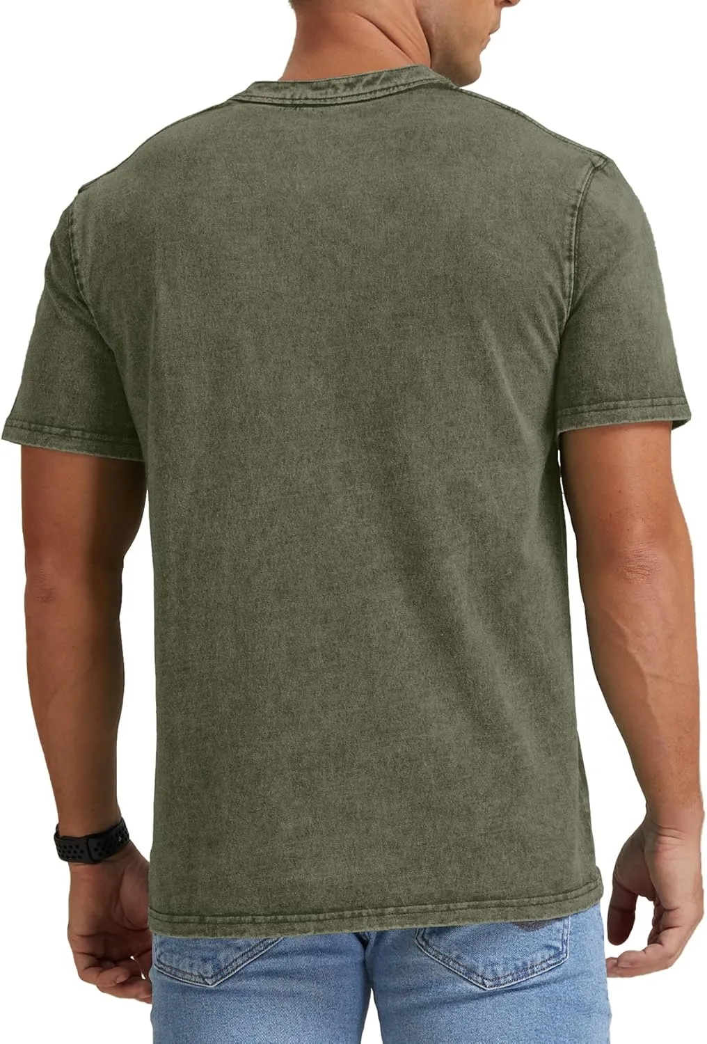 NITAGUT Mens Distressed Cotton Shirts Vintage Hipster Hip Hop Longline Crew Neck T-Shirt