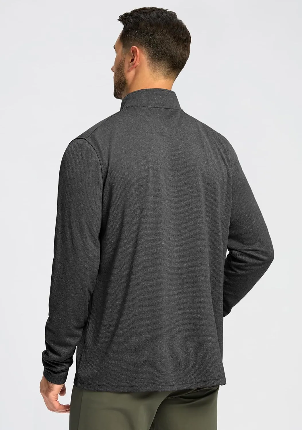 Obla Golf Quarter Zip Pullover for Men Mock Neck Sweatshirt Lightweight Sun Protection Men's Long Sleeve Golf Shirt