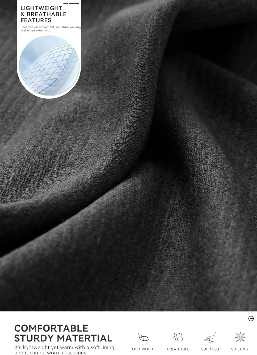 Obla Golf Quarter Zip Pullover for Men Mock Neck Sweatshirt Lightweight Sun Protection Men's Long Sleeve Golf Shirt