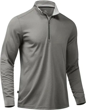 Obla Golf Quarter Zip Pullover for Men Mock Neck Sweatshirt Lightweight Sun Protection Men's Long Sleeve Golf Shirt
