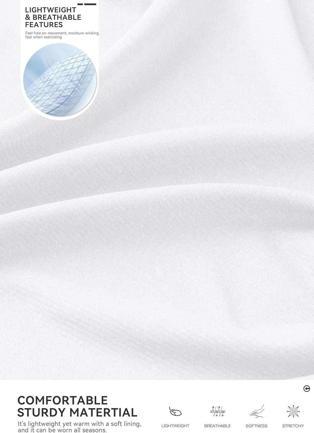 Obla Golf Quarter Zip Pullover for Men Mock Neck Sweatshirt Lightweight Sun Protection Men's Long Sleeve Golf Shirt
